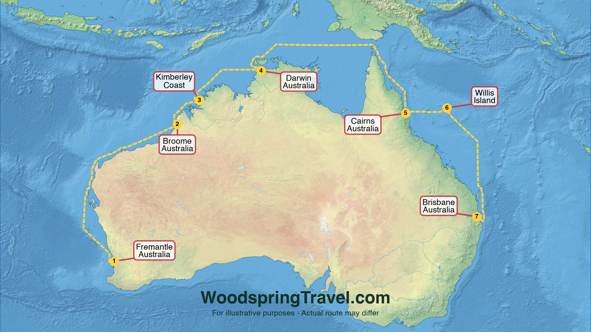 Route Illustration - Actual route may differ