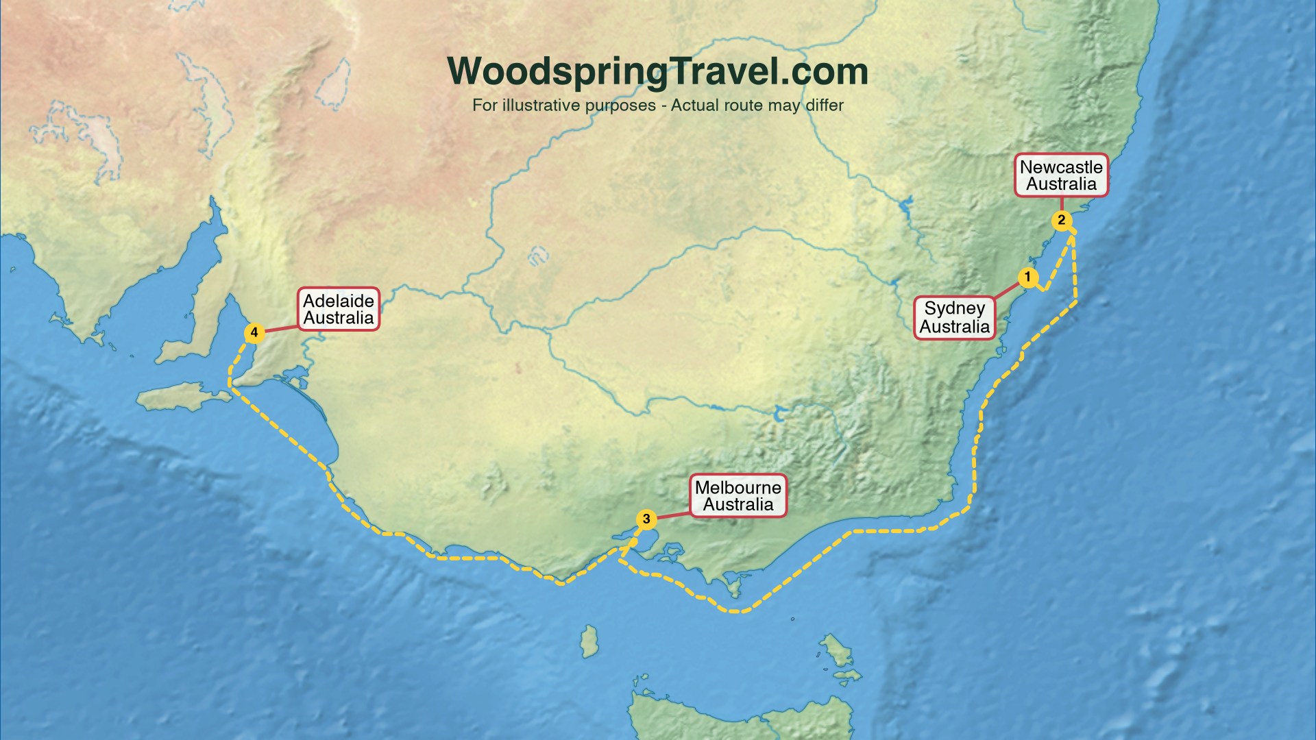 Route Illustration - Actual route may differ