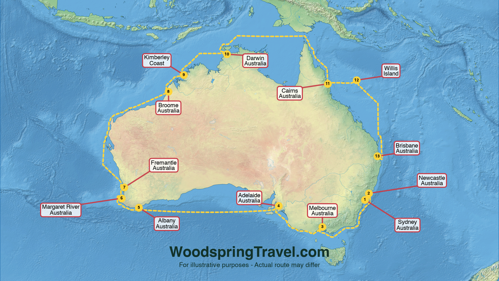 Route Illustration - Actual route may differ