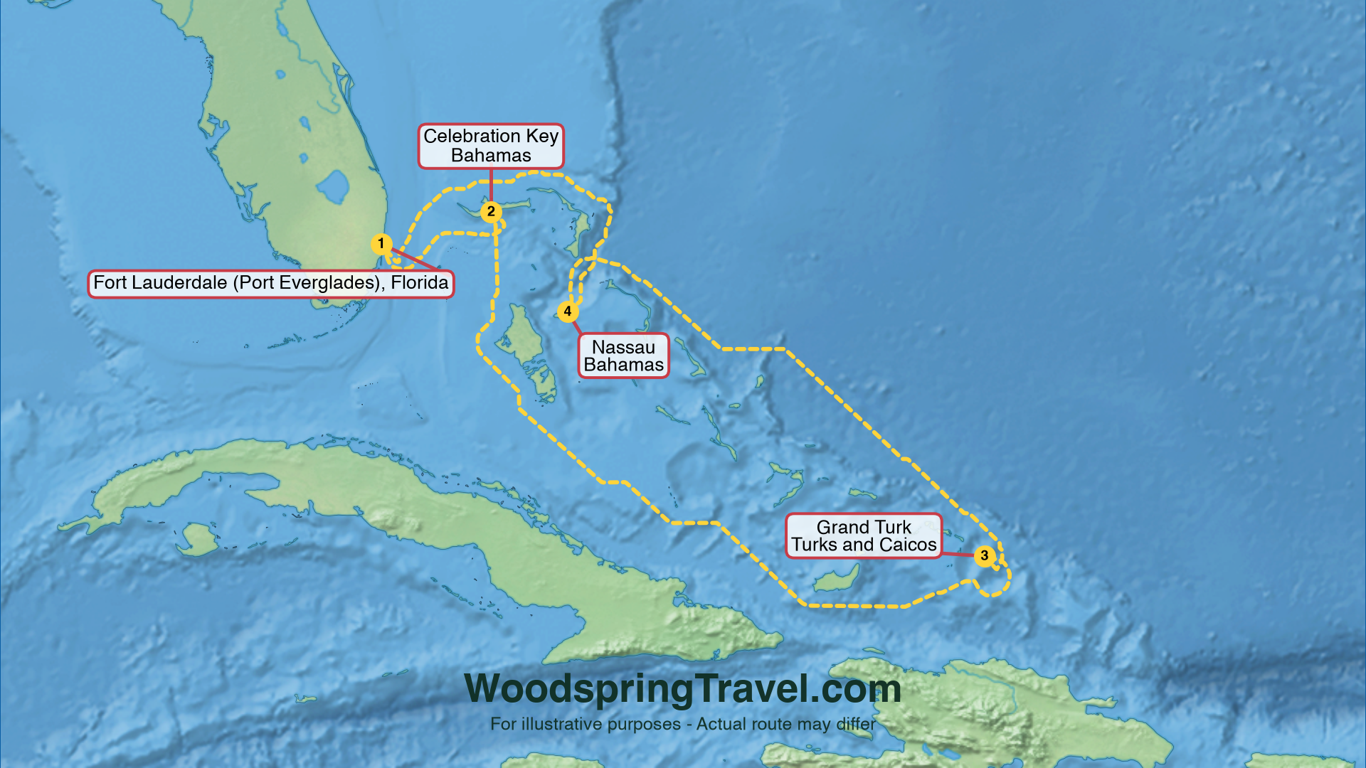 Route Illustration - Actual route may differ