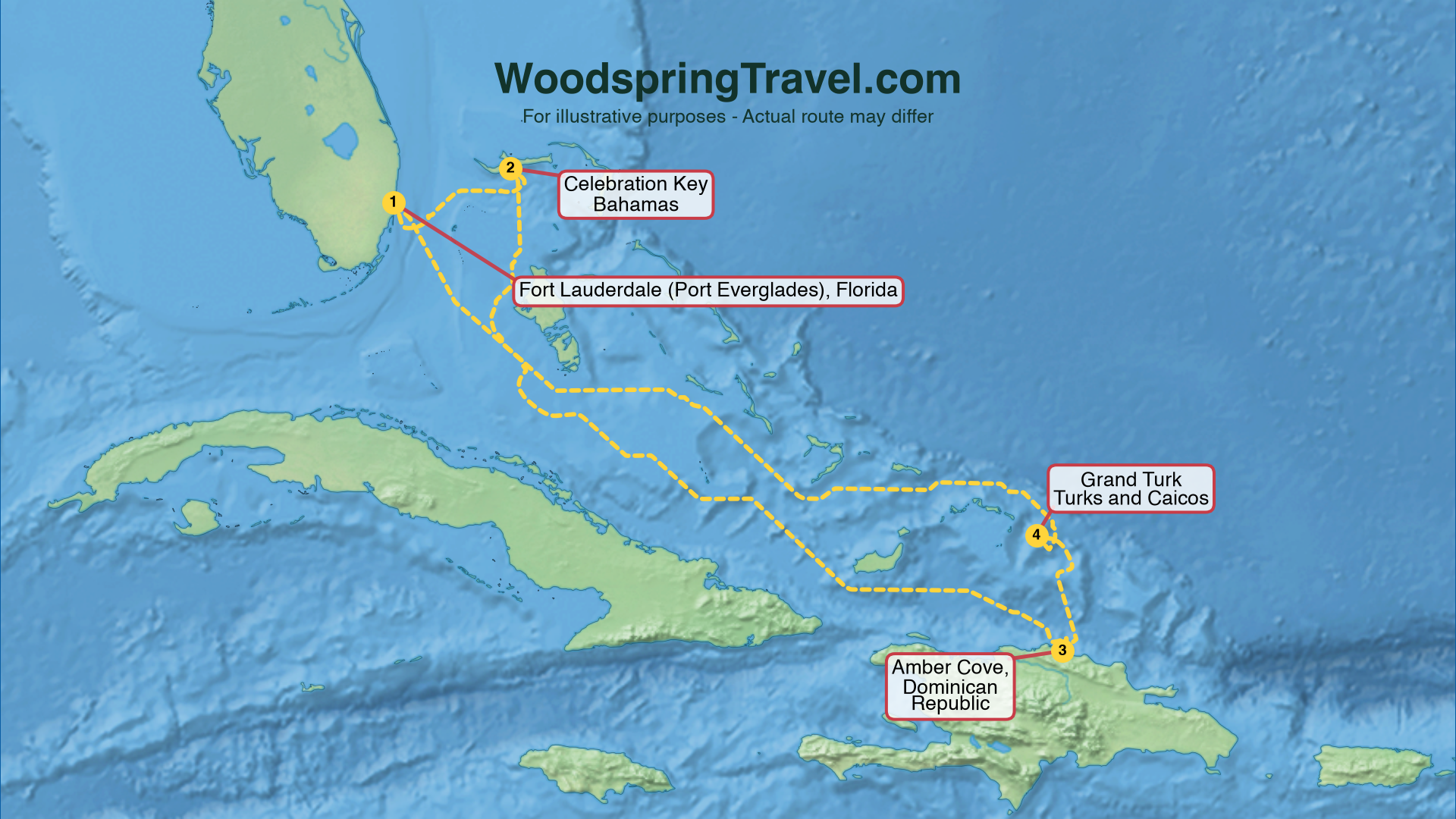 Route Illustration - Actual route may differ