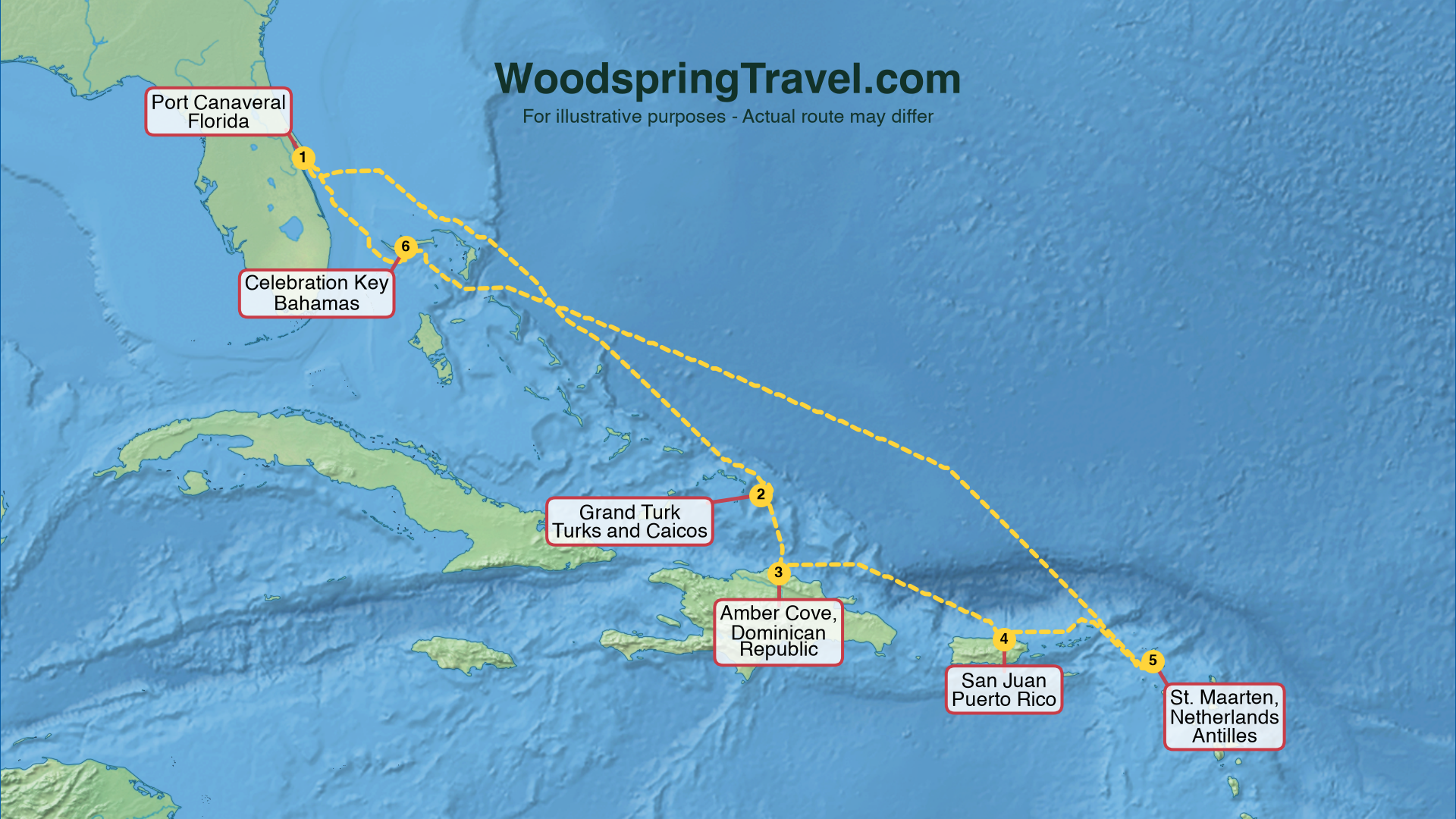 Route Illustration - Actual route may differ