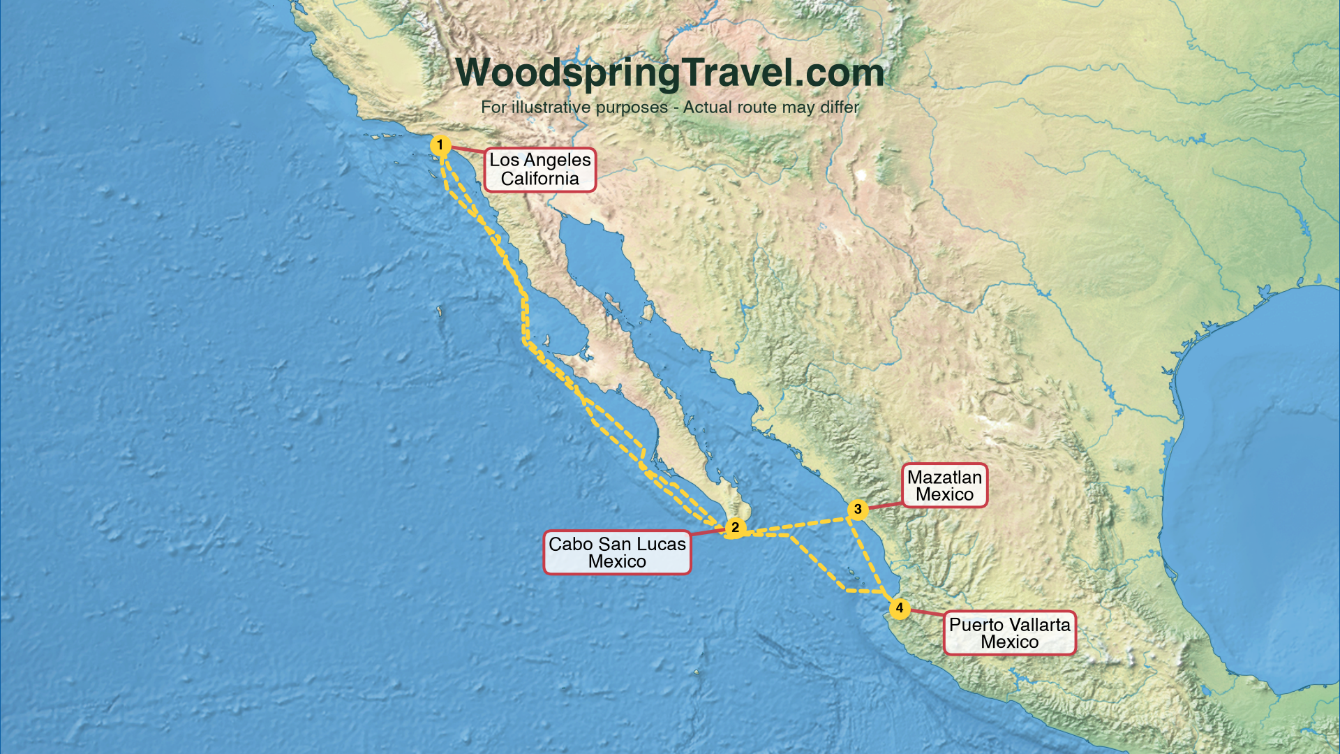 Route Illustration - Actual route may differ