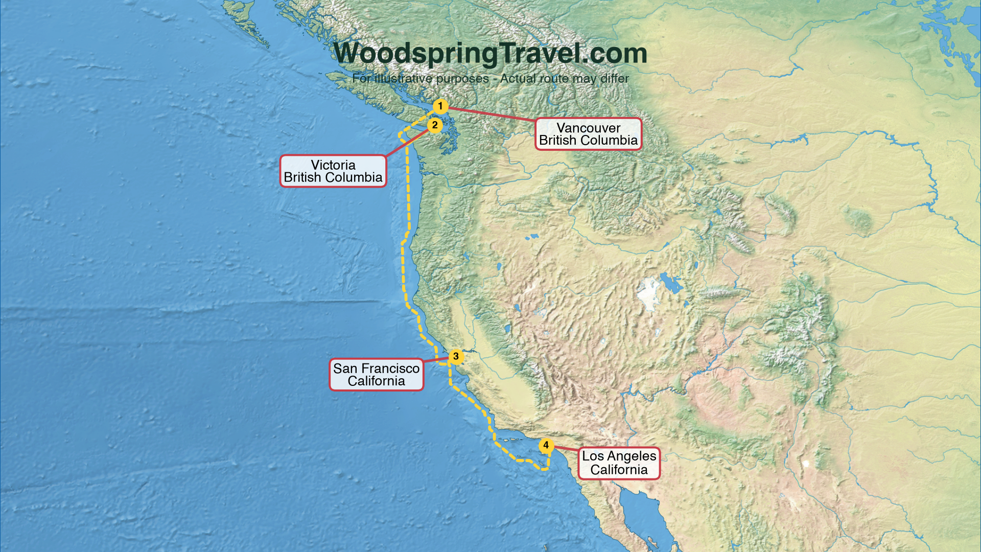 Route Illustration - Actual route may differ