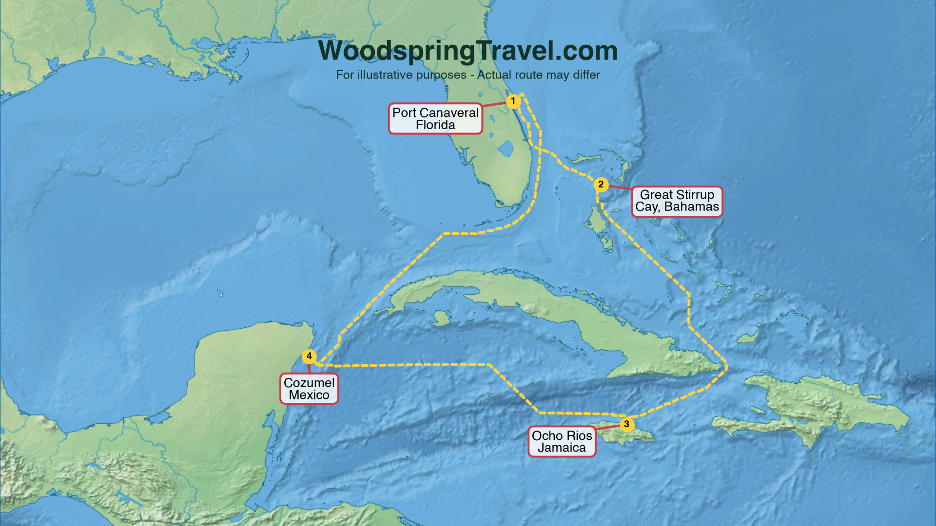 Route Illustration - Actual route may differ