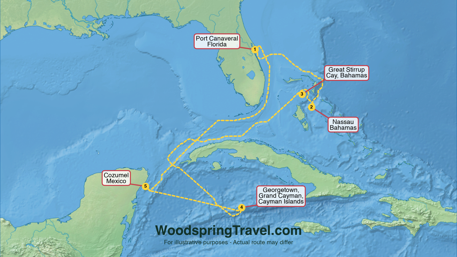 Route Illustration - Actual route may differ