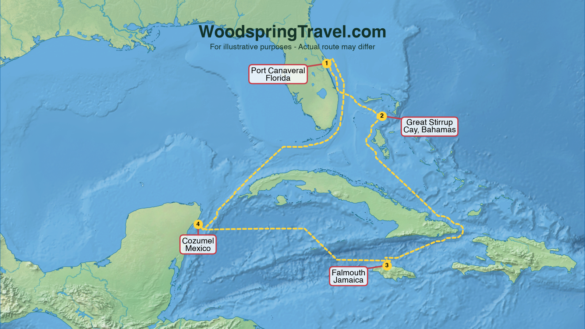 Route Illustration - Actual route may differ