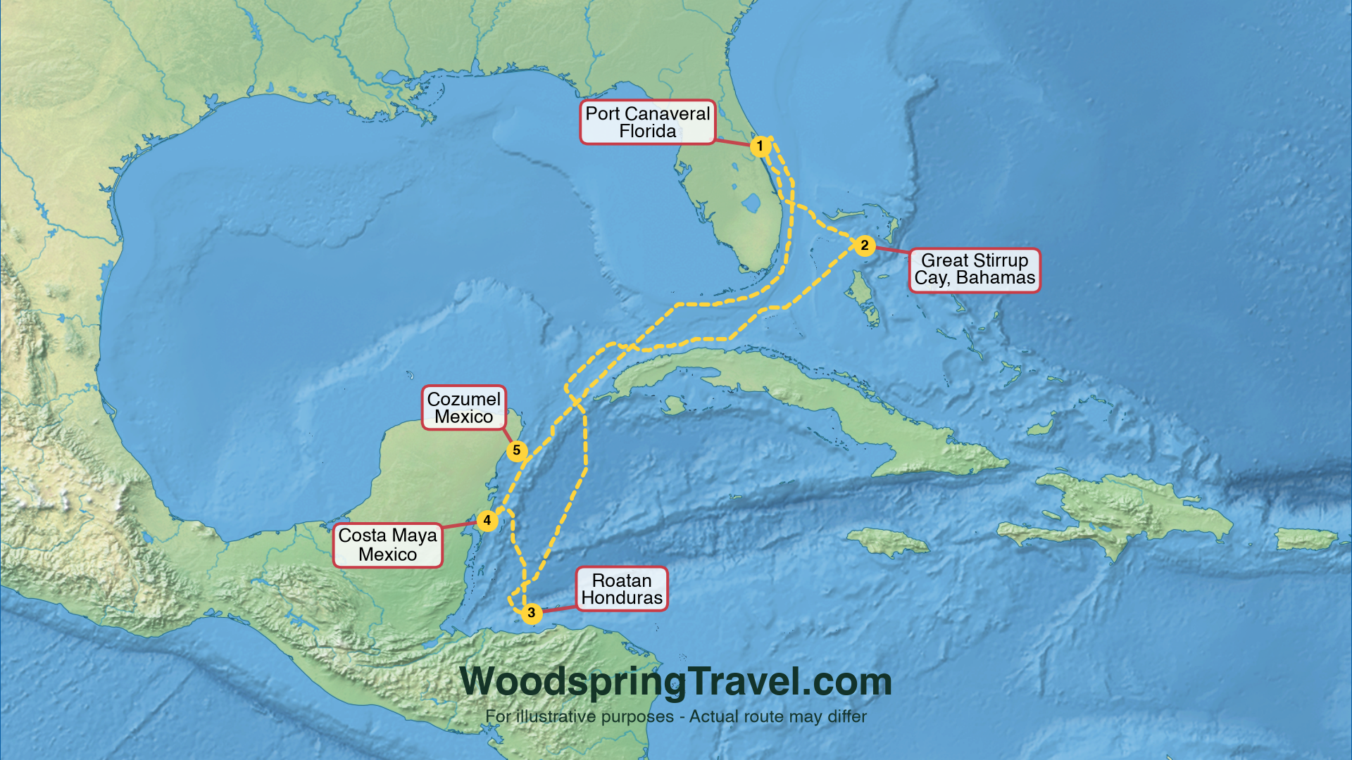 Route Illustration - Actual route may differ