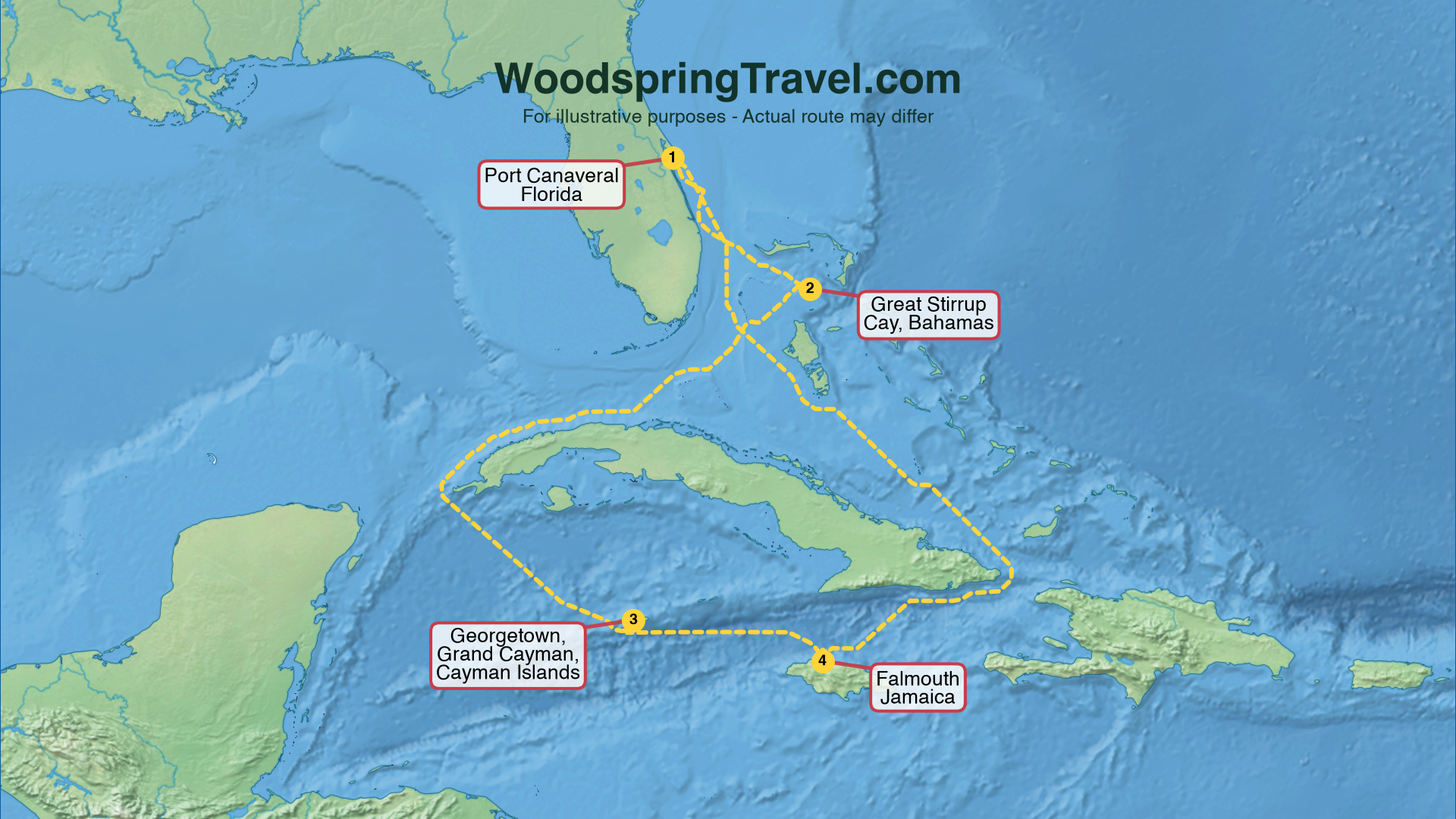 Route Illustration - Actual route may differ