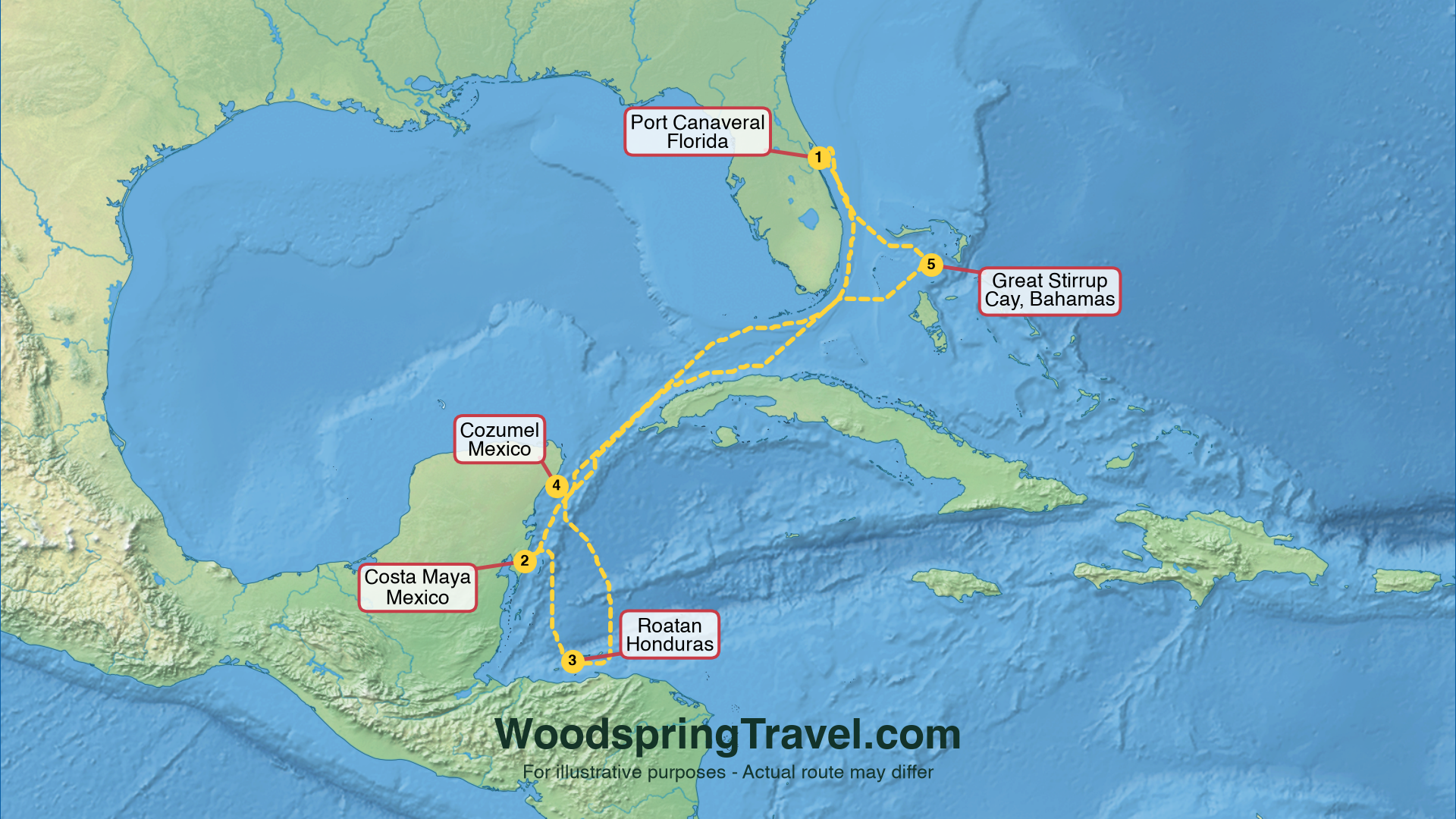Route Illustration - Actual route may differ