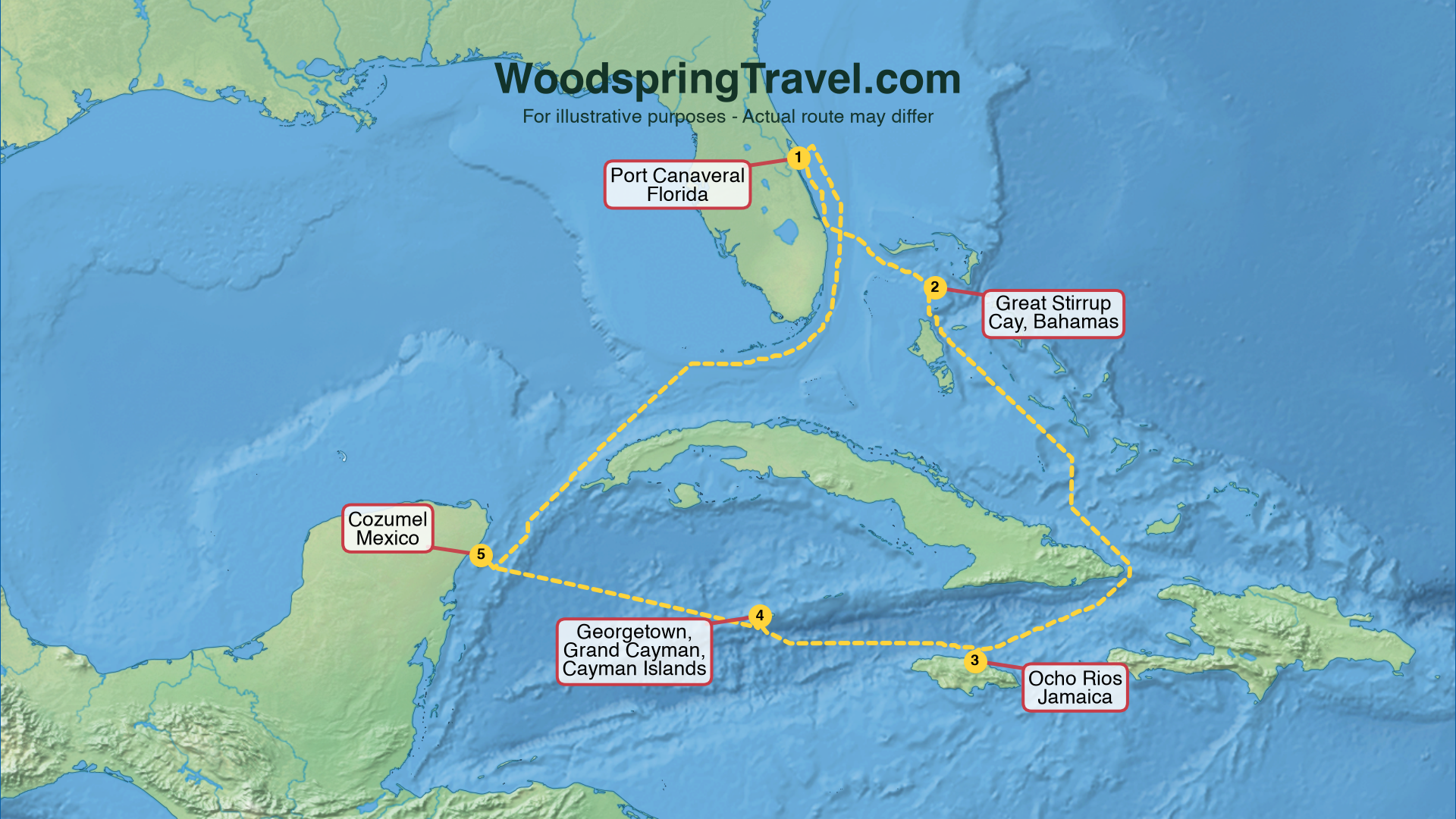Route Illustration - Actual route may differ