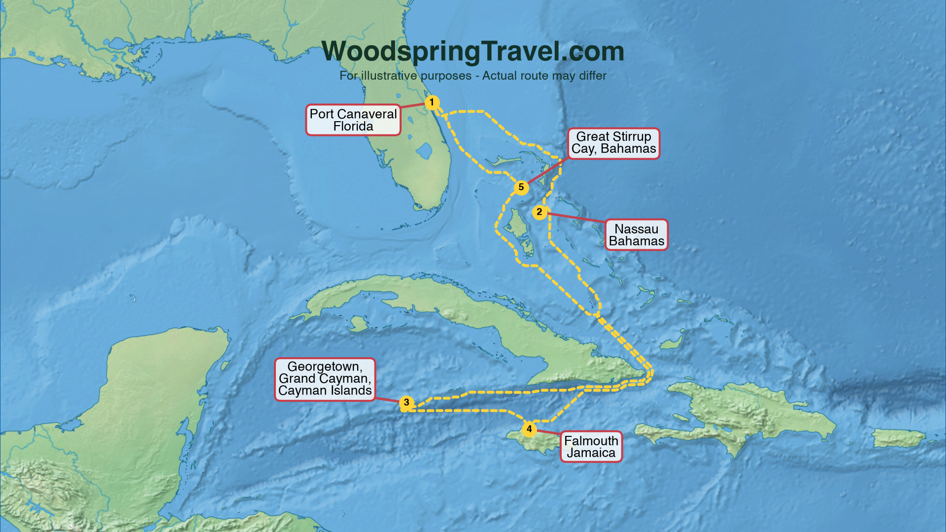 Route Illustration - Actual route may differ