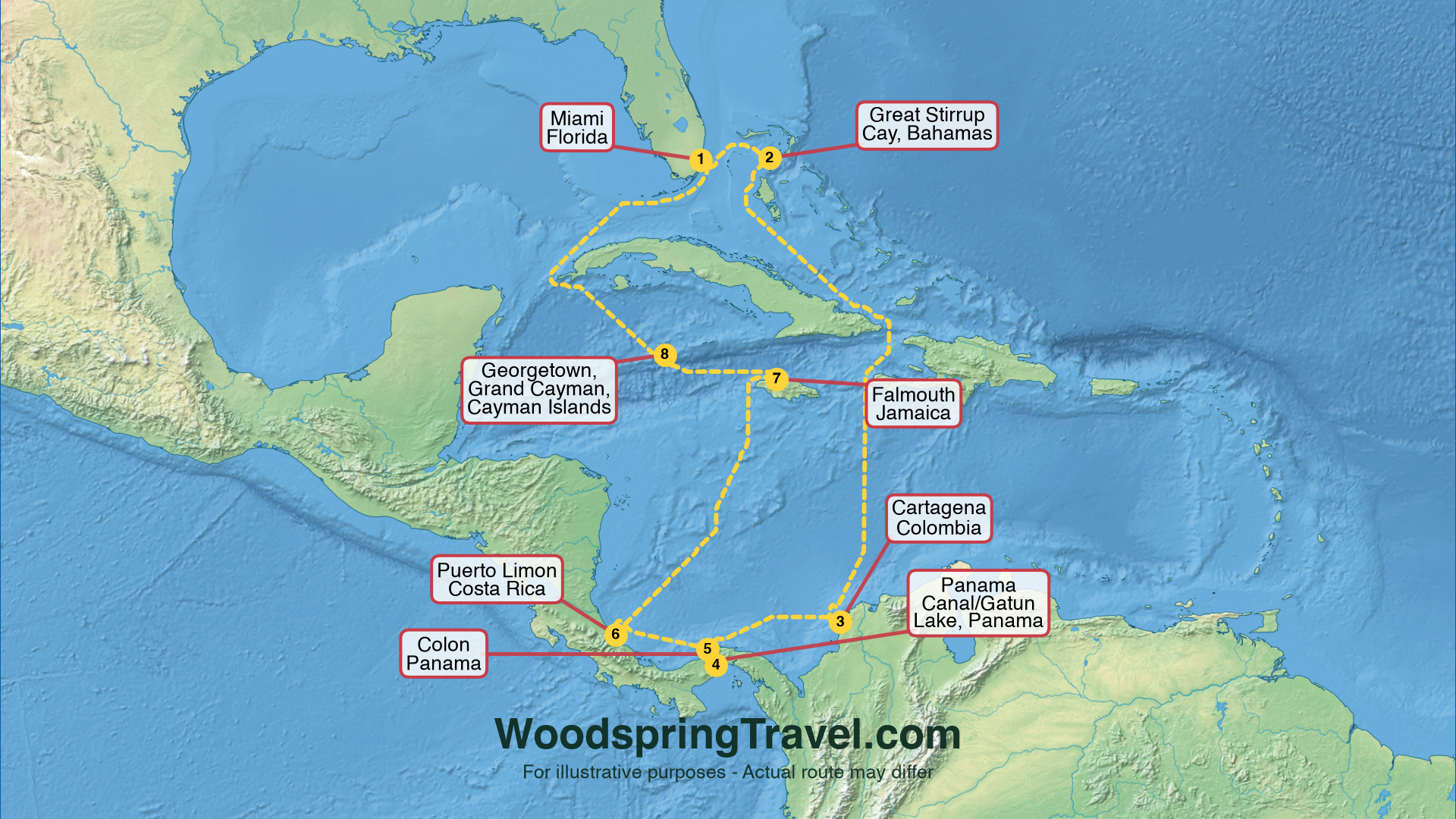 Route Illustration - Actual route may differ