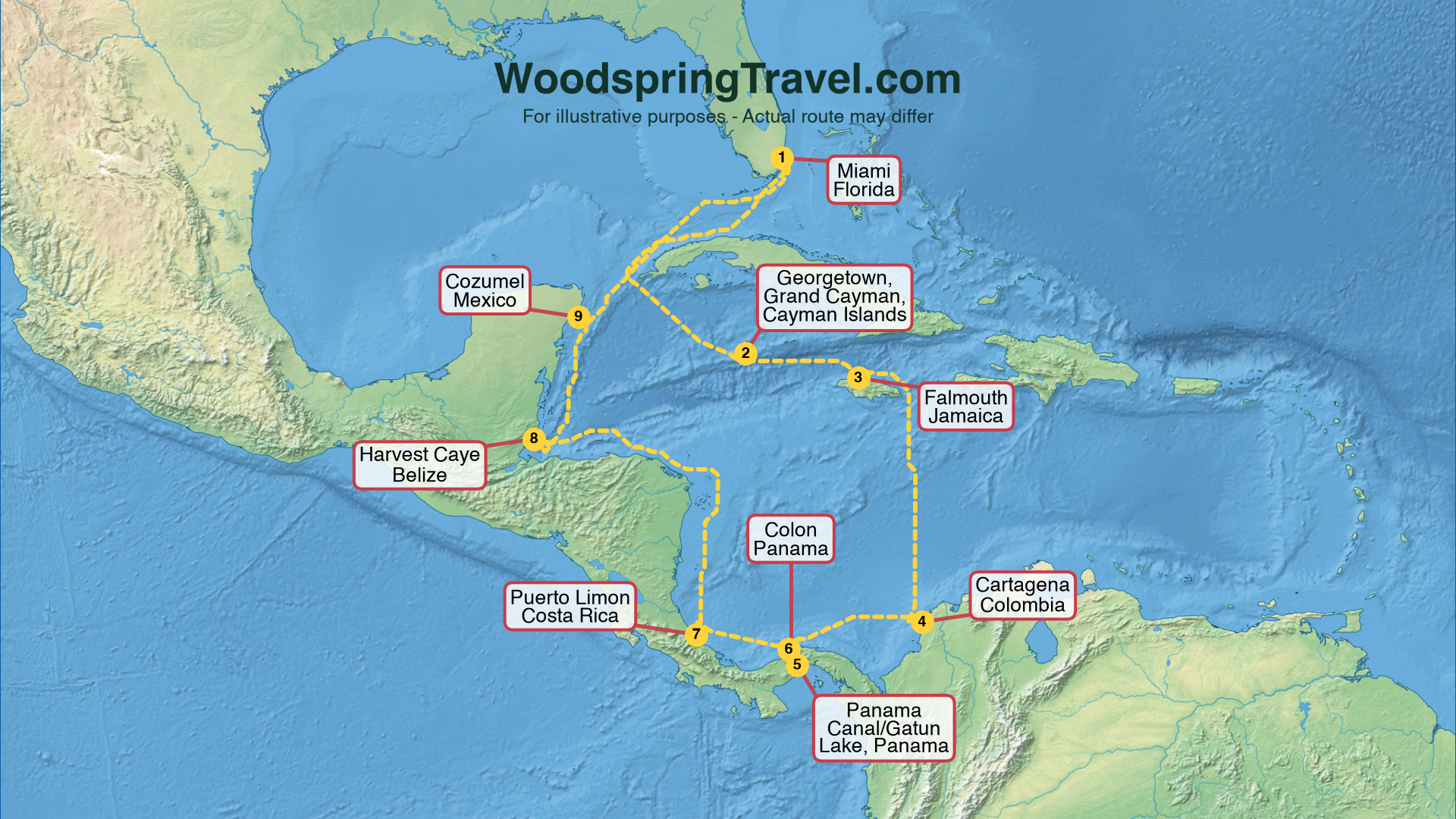 Route Illustration - Actual route may differ