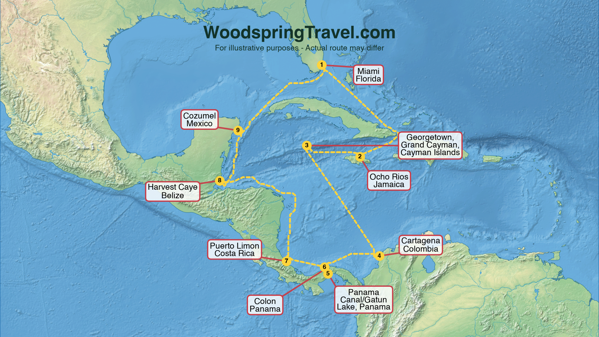 Route Illustration - Actual route may differ