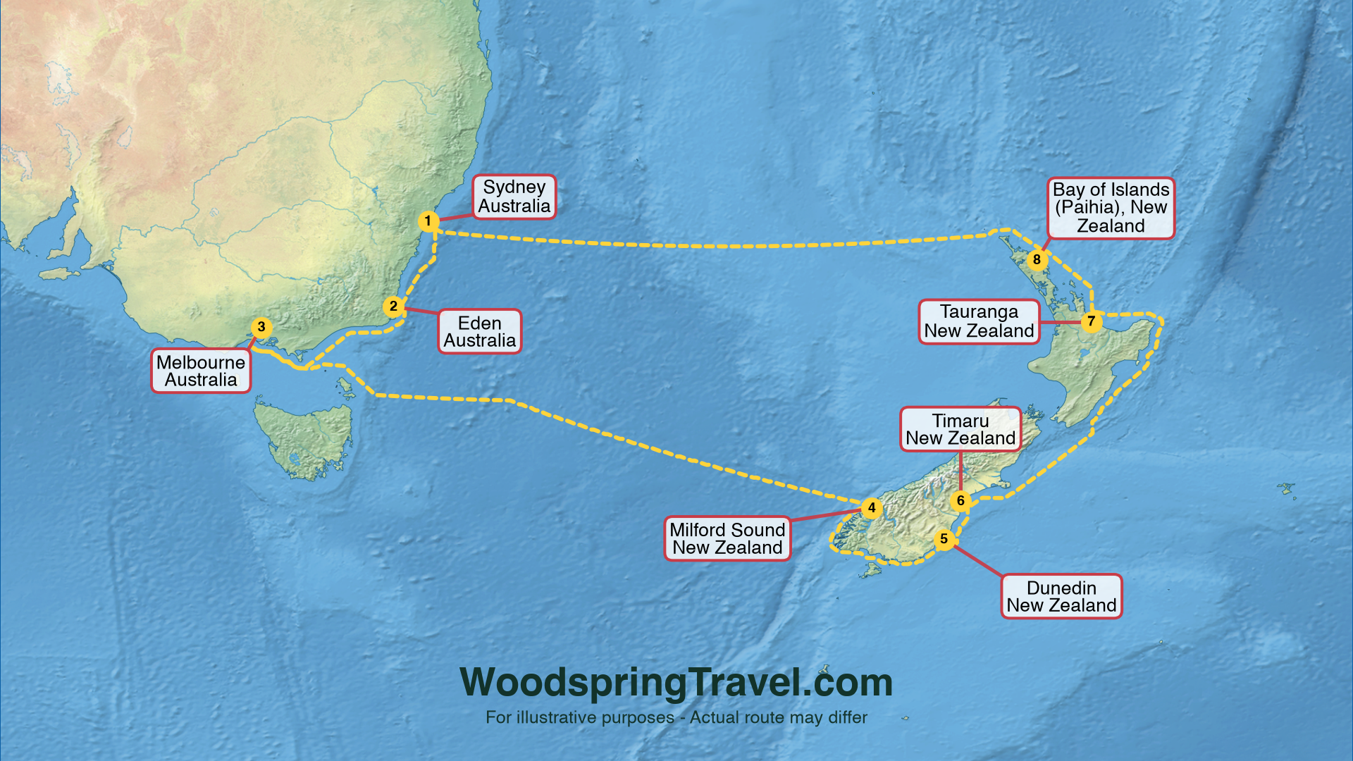 Route Illustration - Actual route may differ