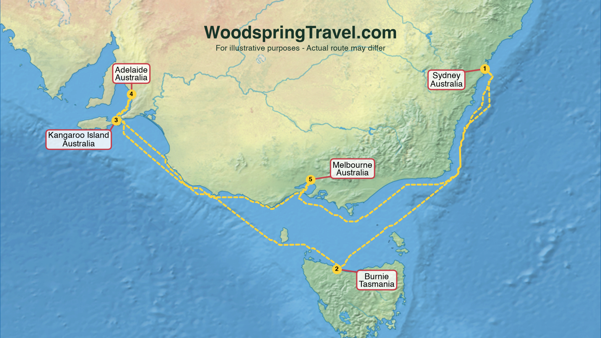 Route Illustration - Actual route may differ