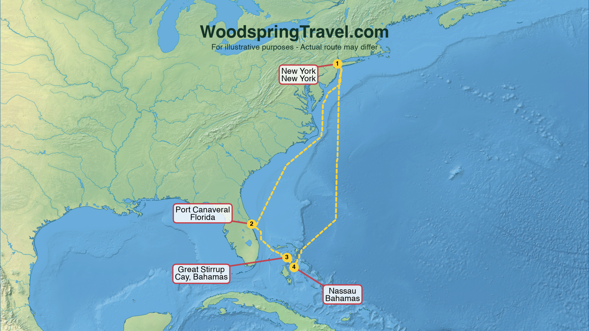 Route Illustration - Actual route may differ
