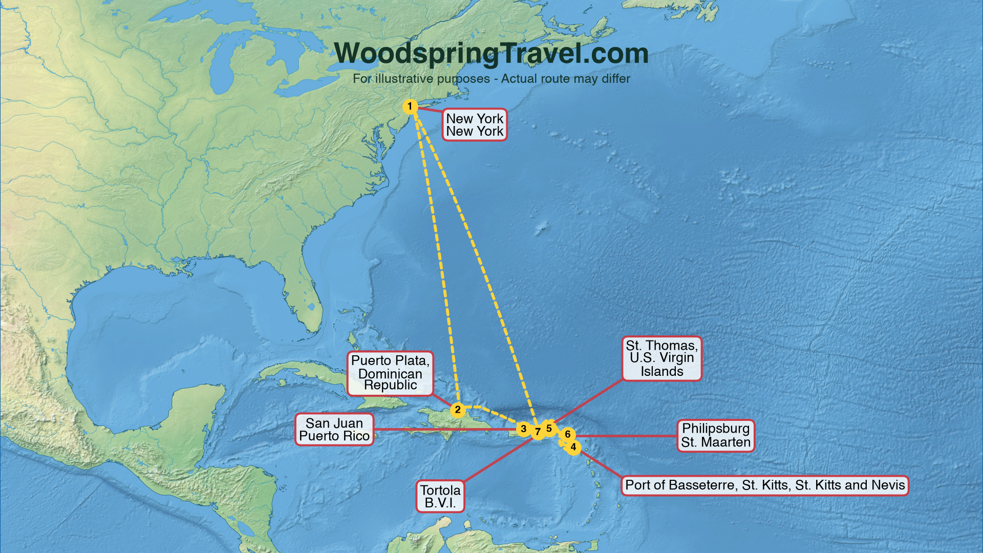 Route Illustration - Actual route may differ