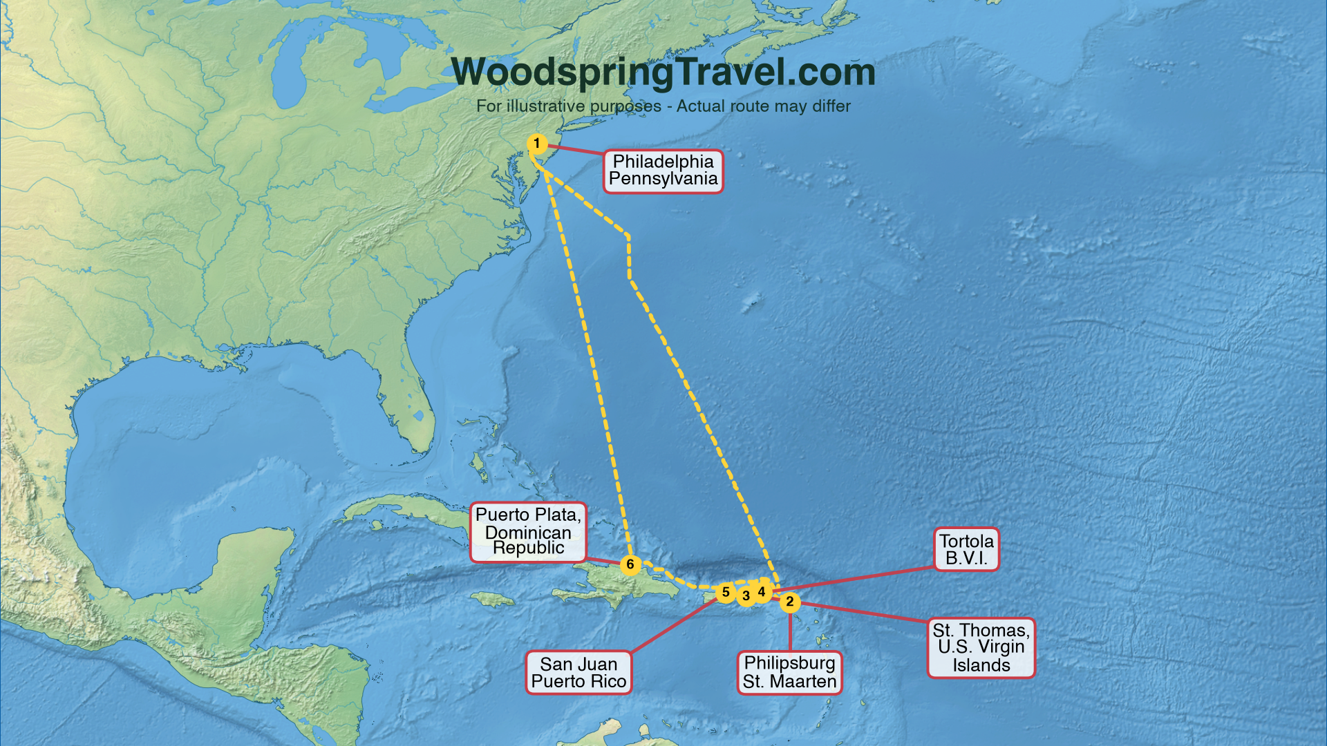 Route Illustration - Actual route may differ