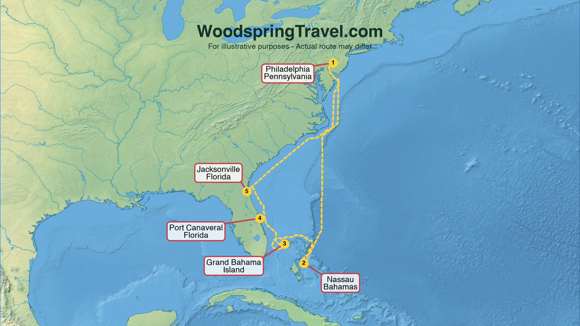 Route Illustration - Actual route may differ