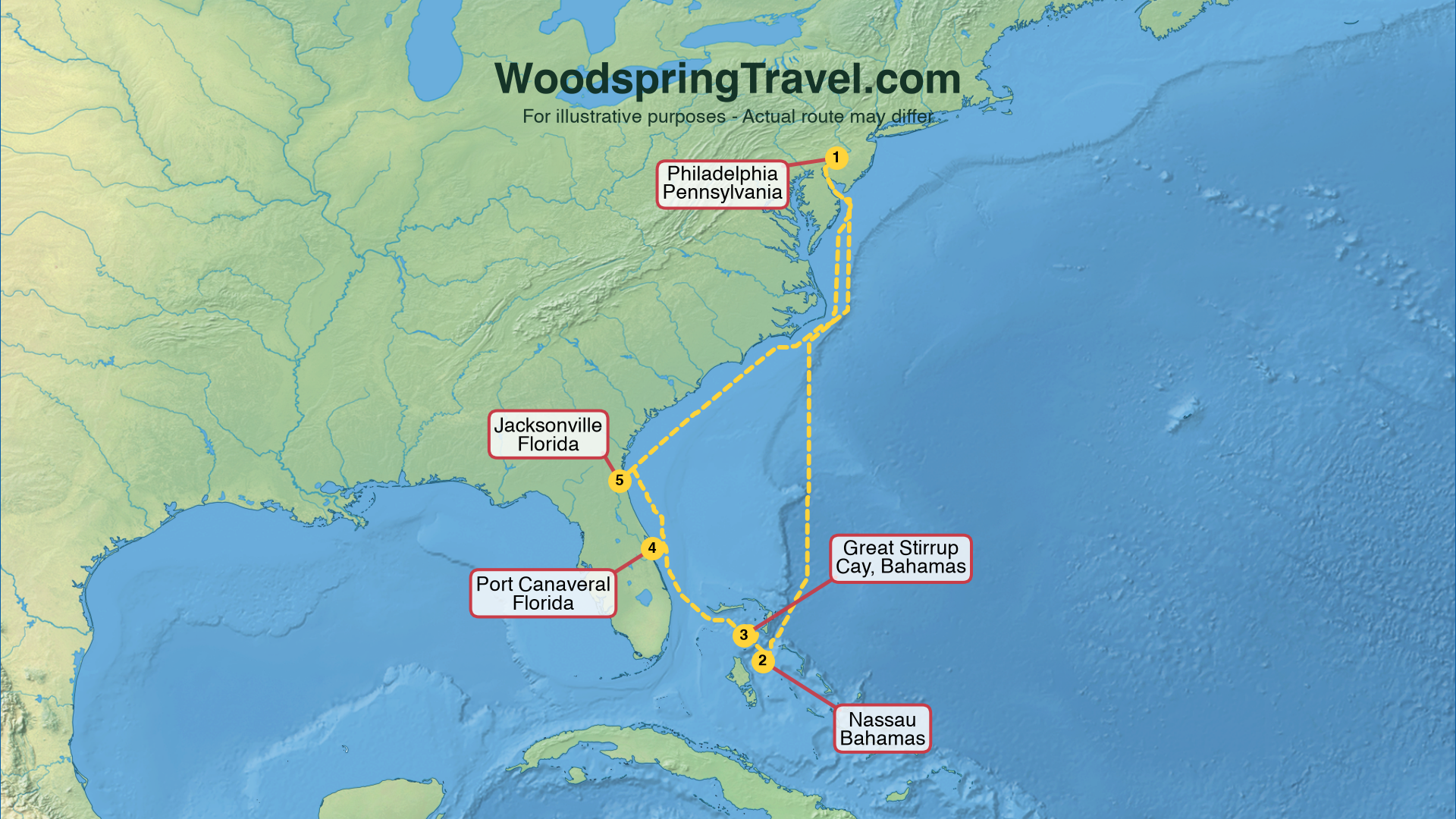 Route Illustration - Actual route may differ