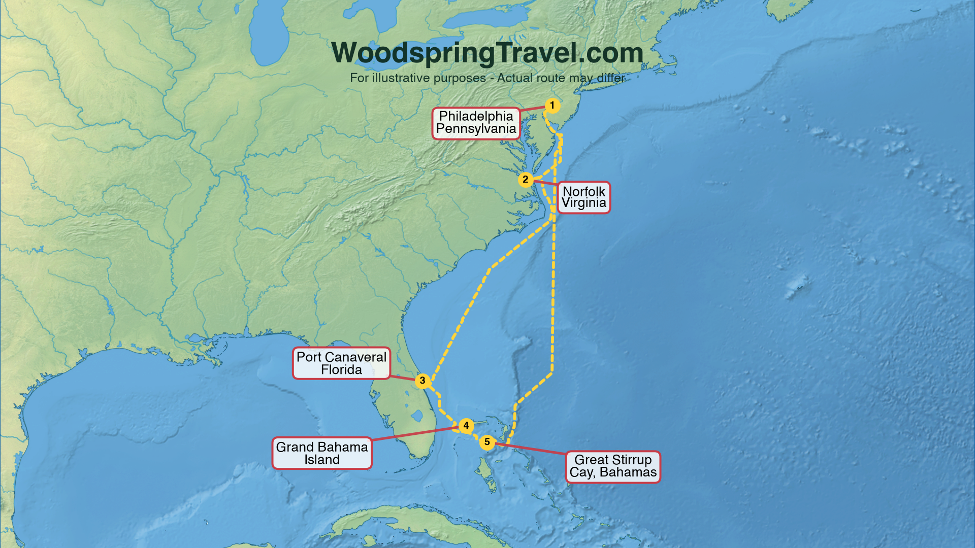 Route Illustration - Actual route may differ