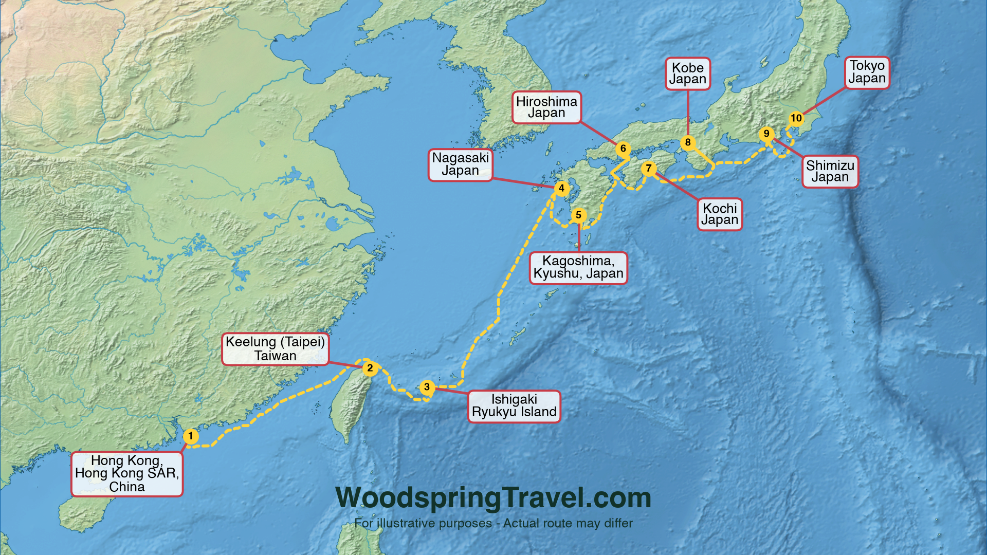 Route Illustration - Actual route may differ