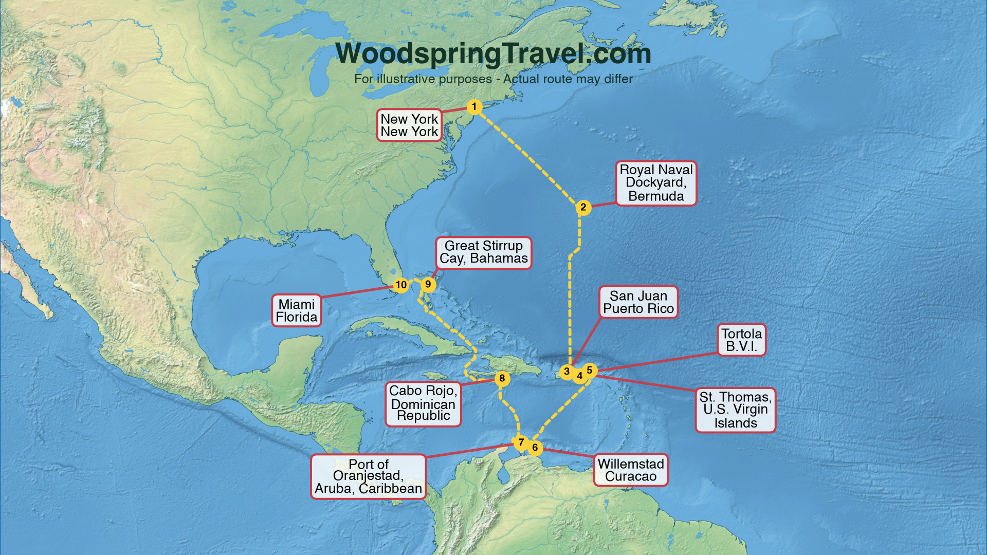 Route Illustration - Actual route may differ