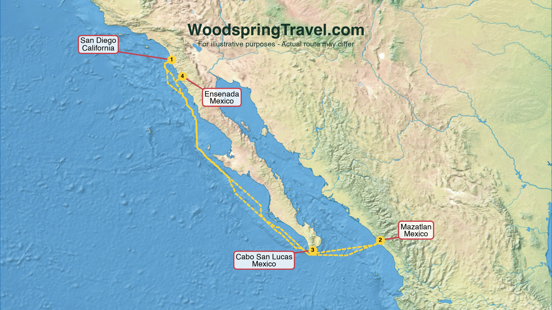 Route Illustration - Actual route may differ