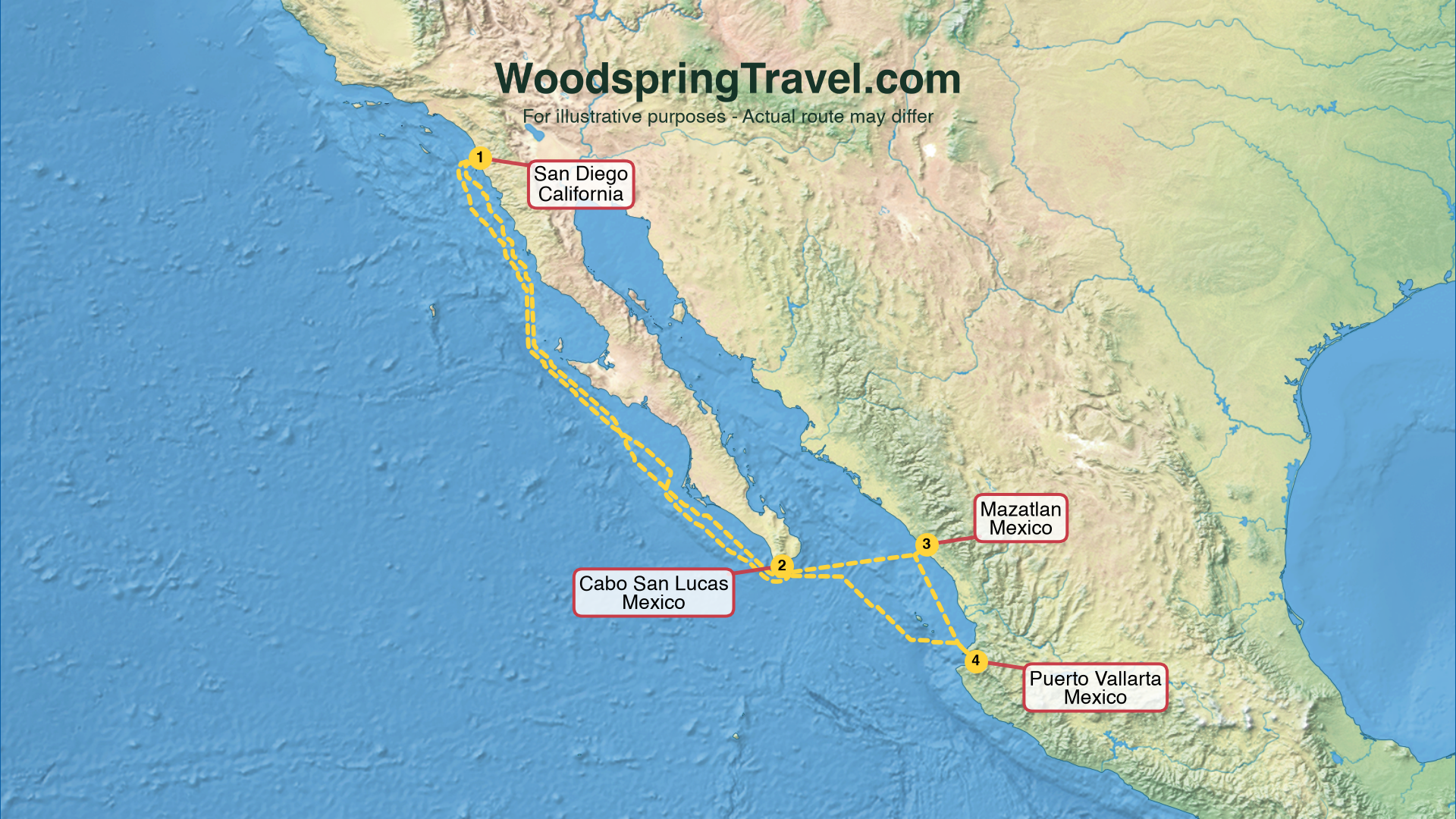 Route Illustration - Actual route may differ