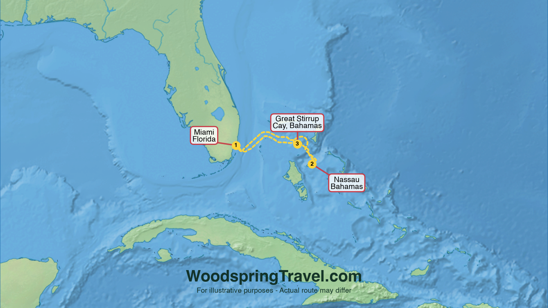 Route Illustration - Actual route may differ