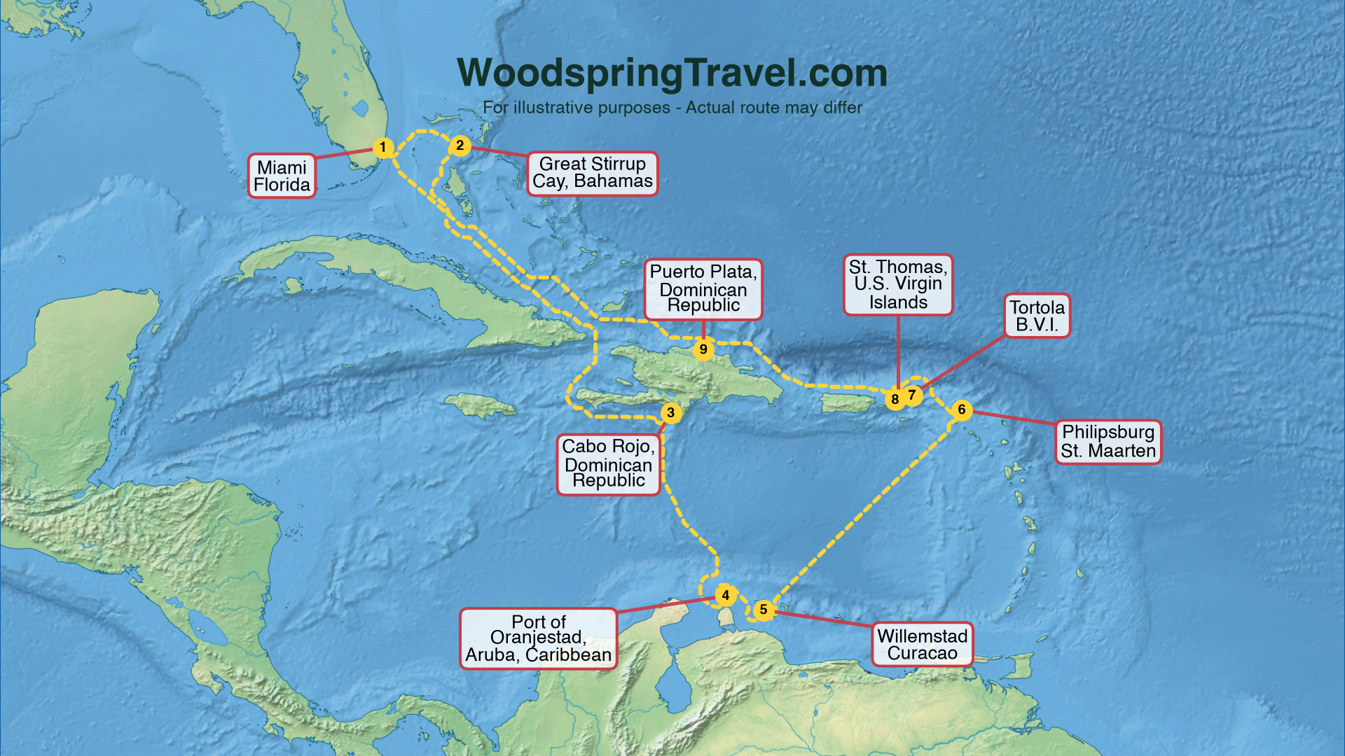 Route Illustration - Actual route may differ