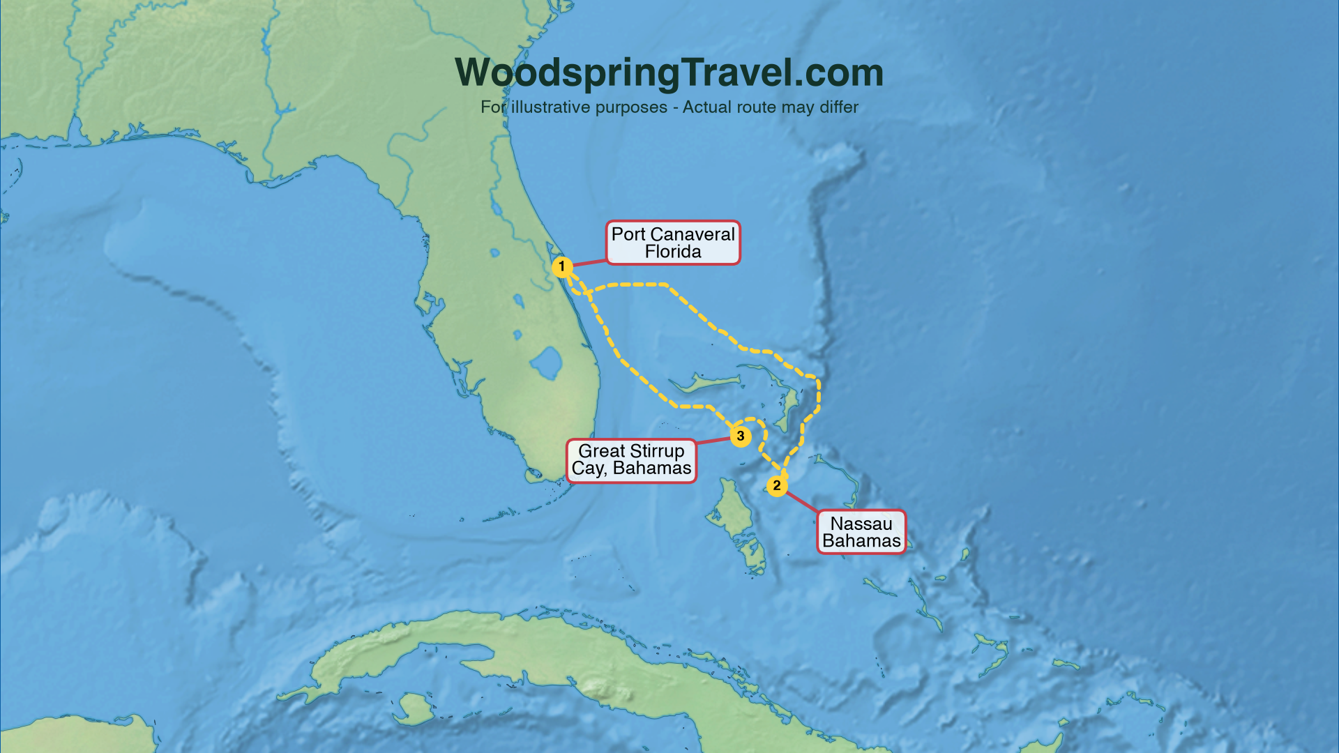 Route Illustration - Actual route may differ