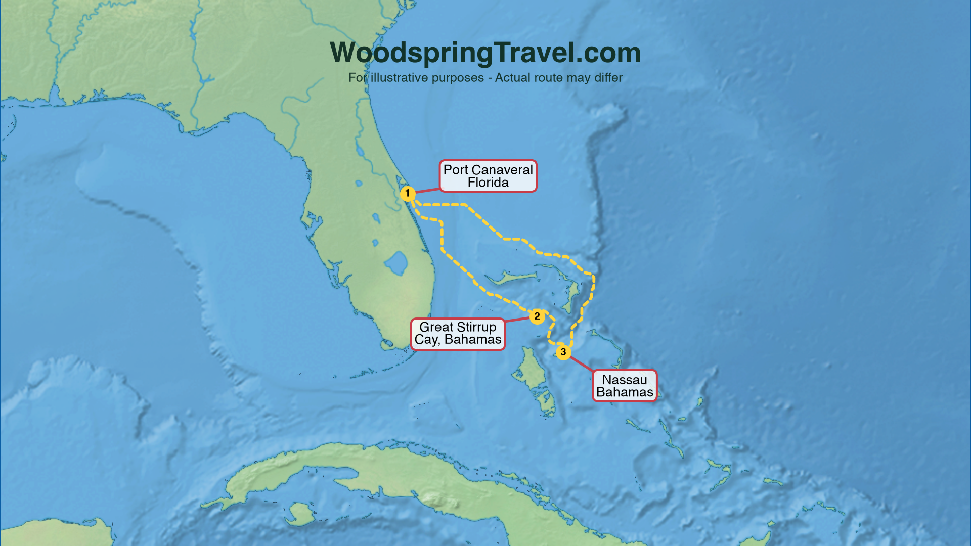 Route Illustration - Actual route may differ