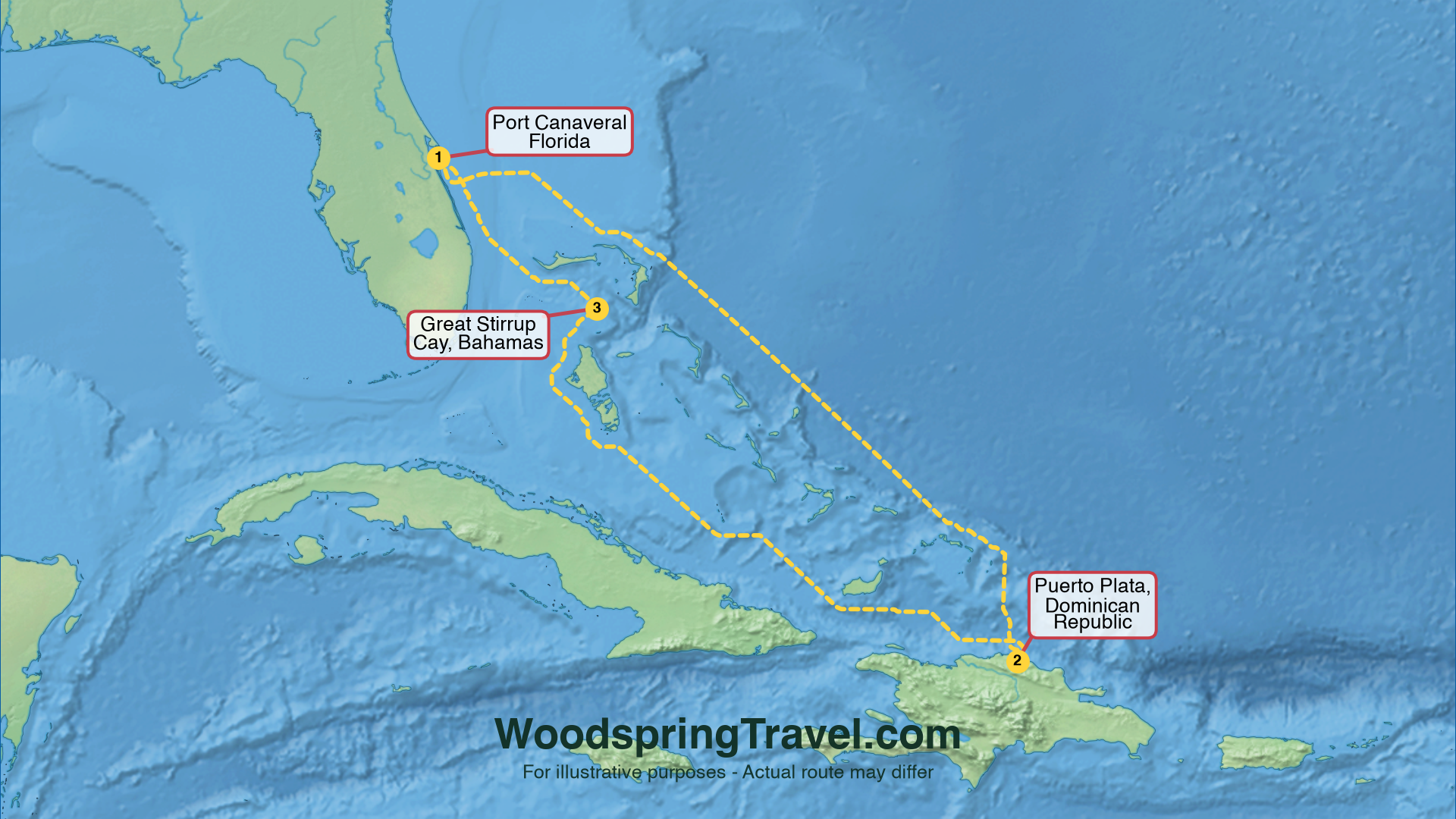 Route Illustration - Actual route may differ