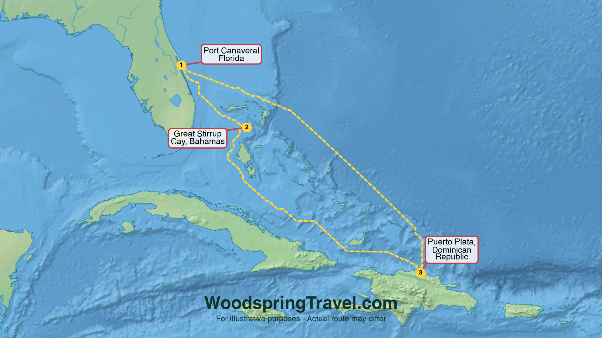 Route Illustration - Actual route may differ