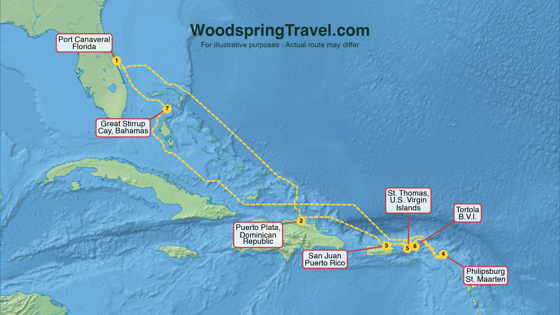 Route Illustration - Actual route may differ