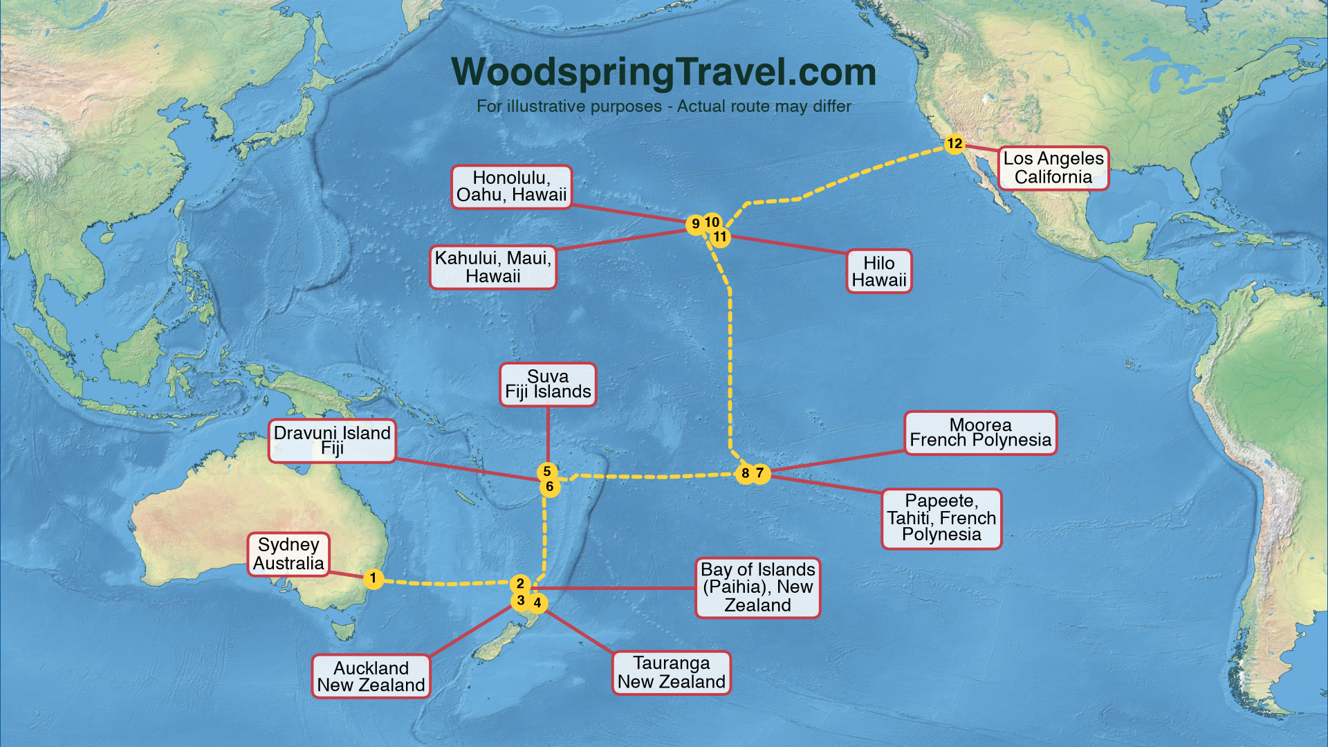 Route Illustration - Actual route may differ