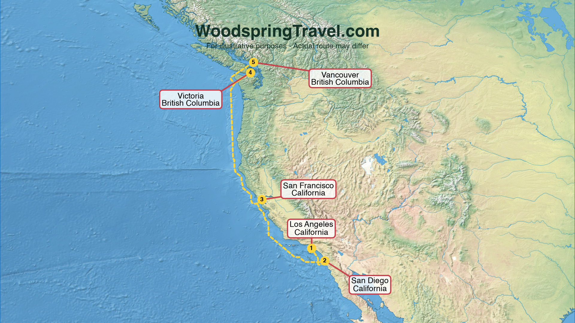 Route Illustration - Actual route may differ