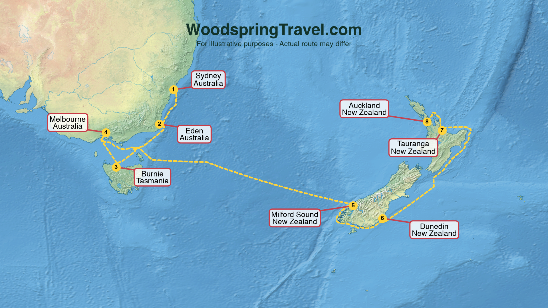 Route Illustration - Actual route may differ