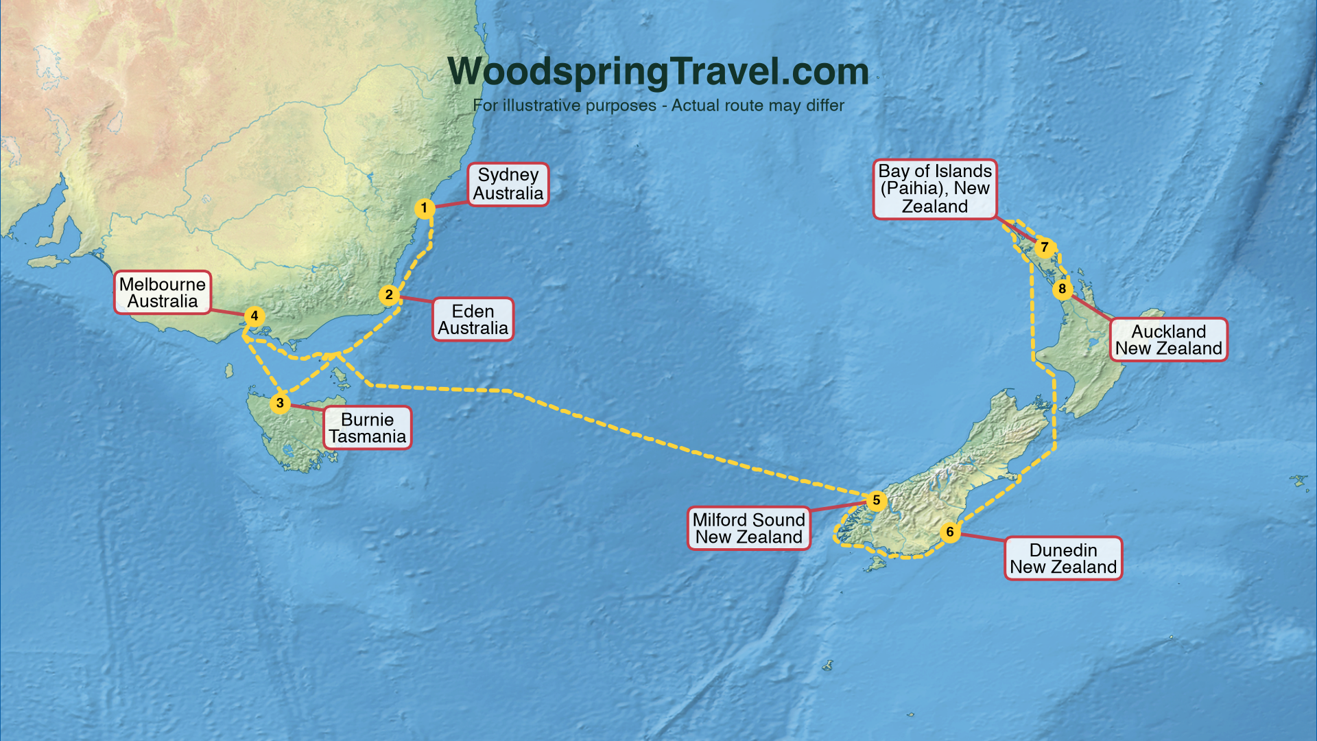 Route Illustration - Actual route may differ