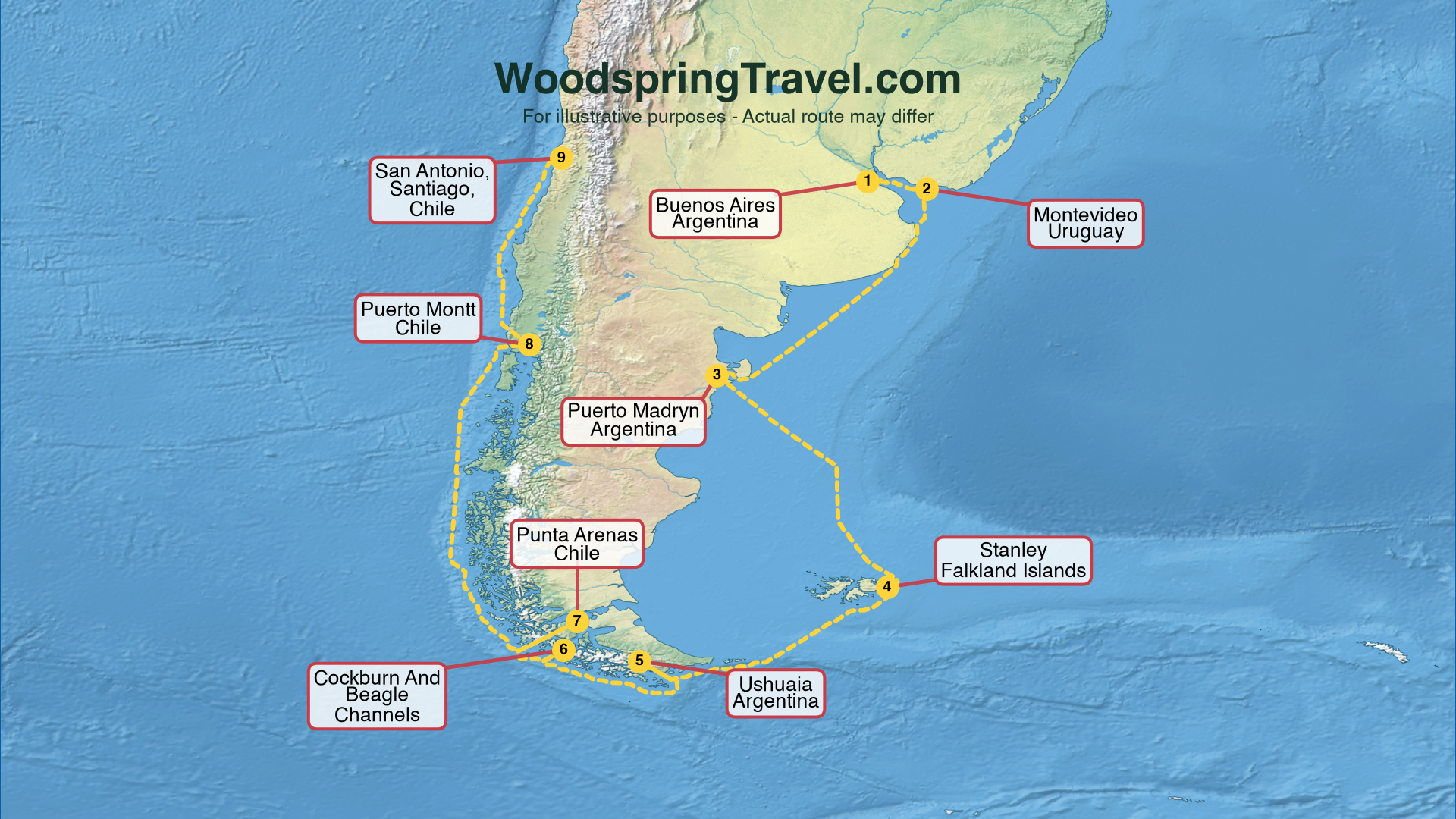 Route Illustration - Actual route may differ