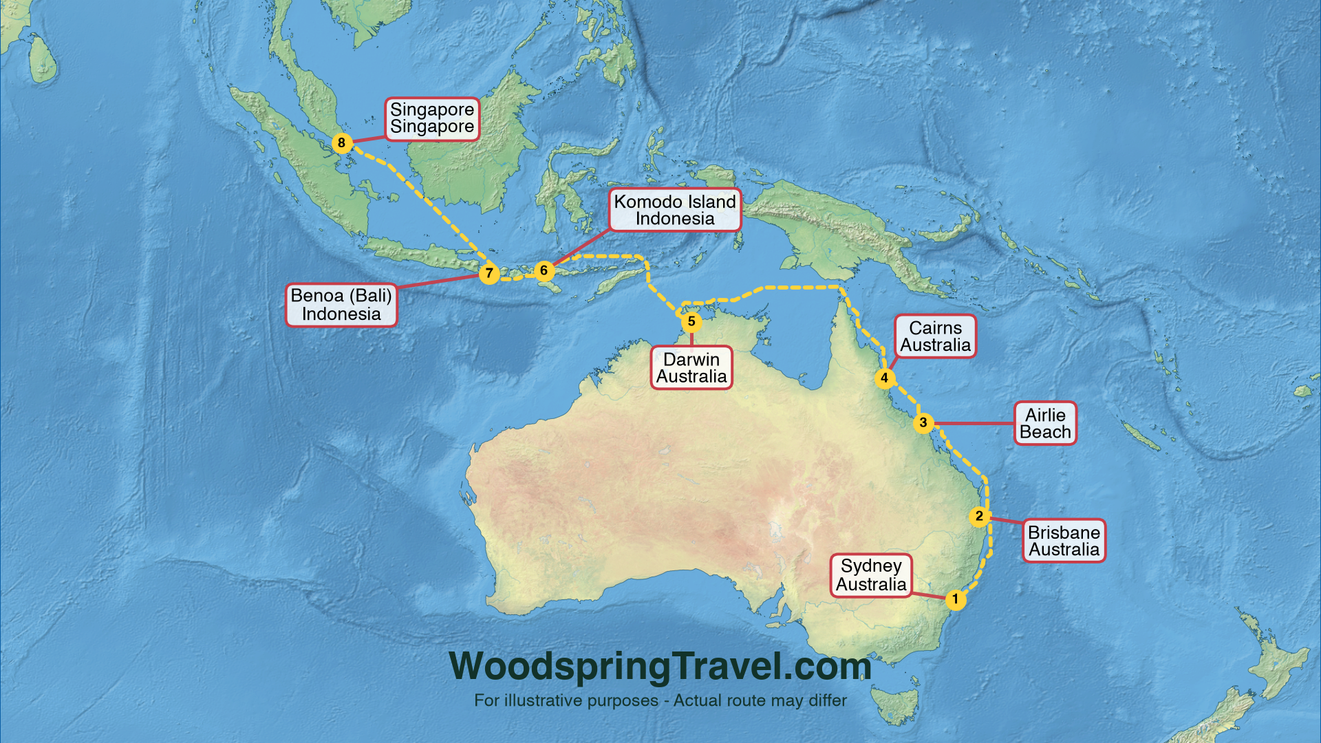 Route Illustration - Actual route may differ