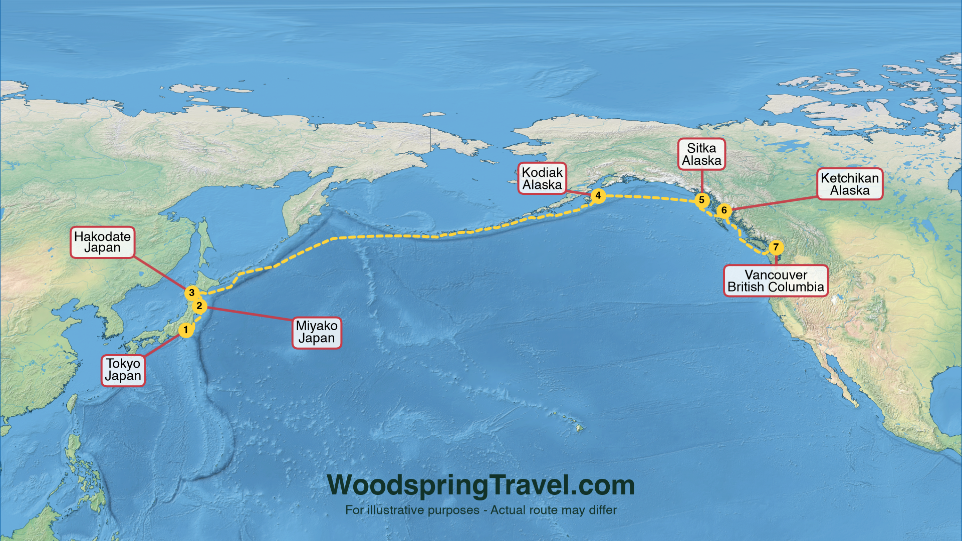 Route Illustration - Actual route may differ