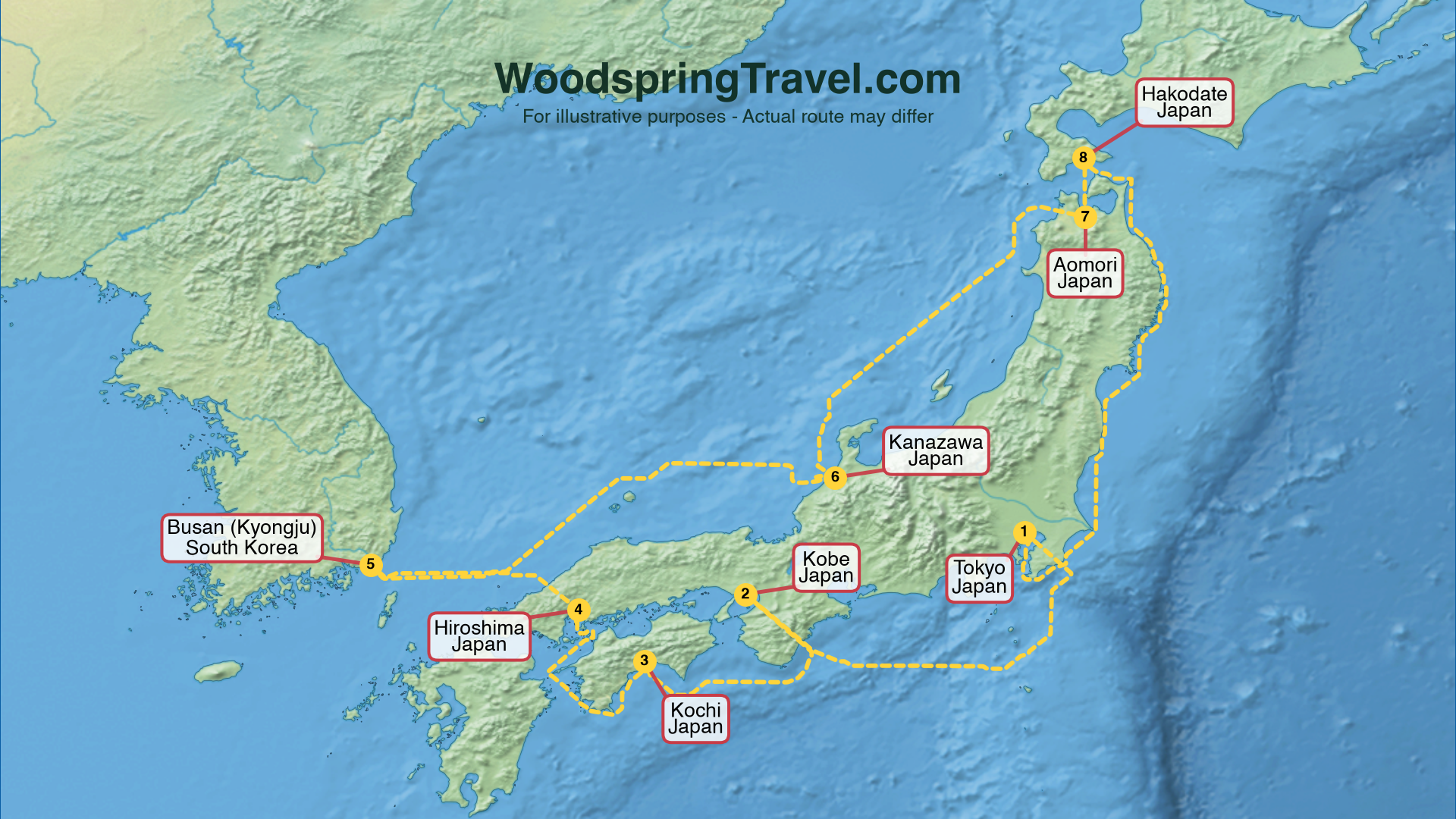 Route Illustration - Actual route may differ