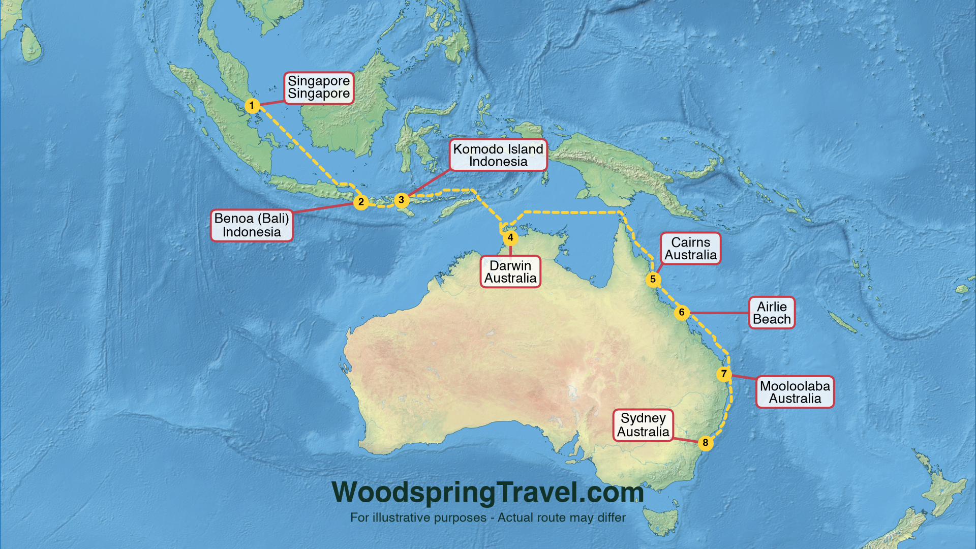 Route Illustration - Actual route may differ