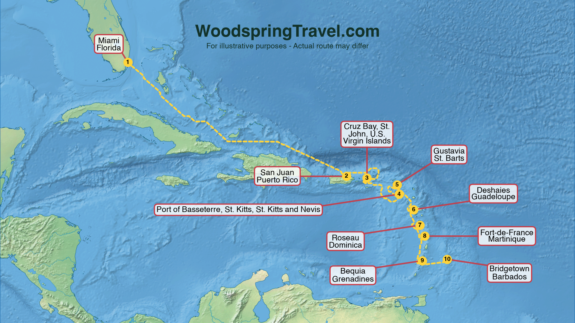 Route Illustration - Actual route may differ