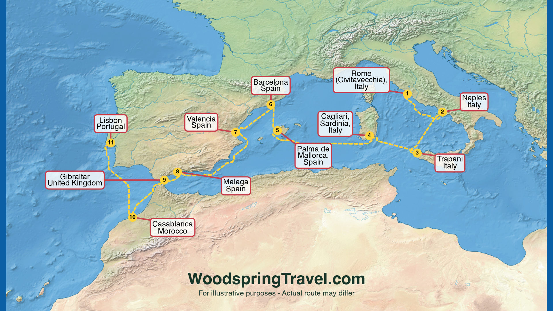 Route Illustration - Actual route may differ