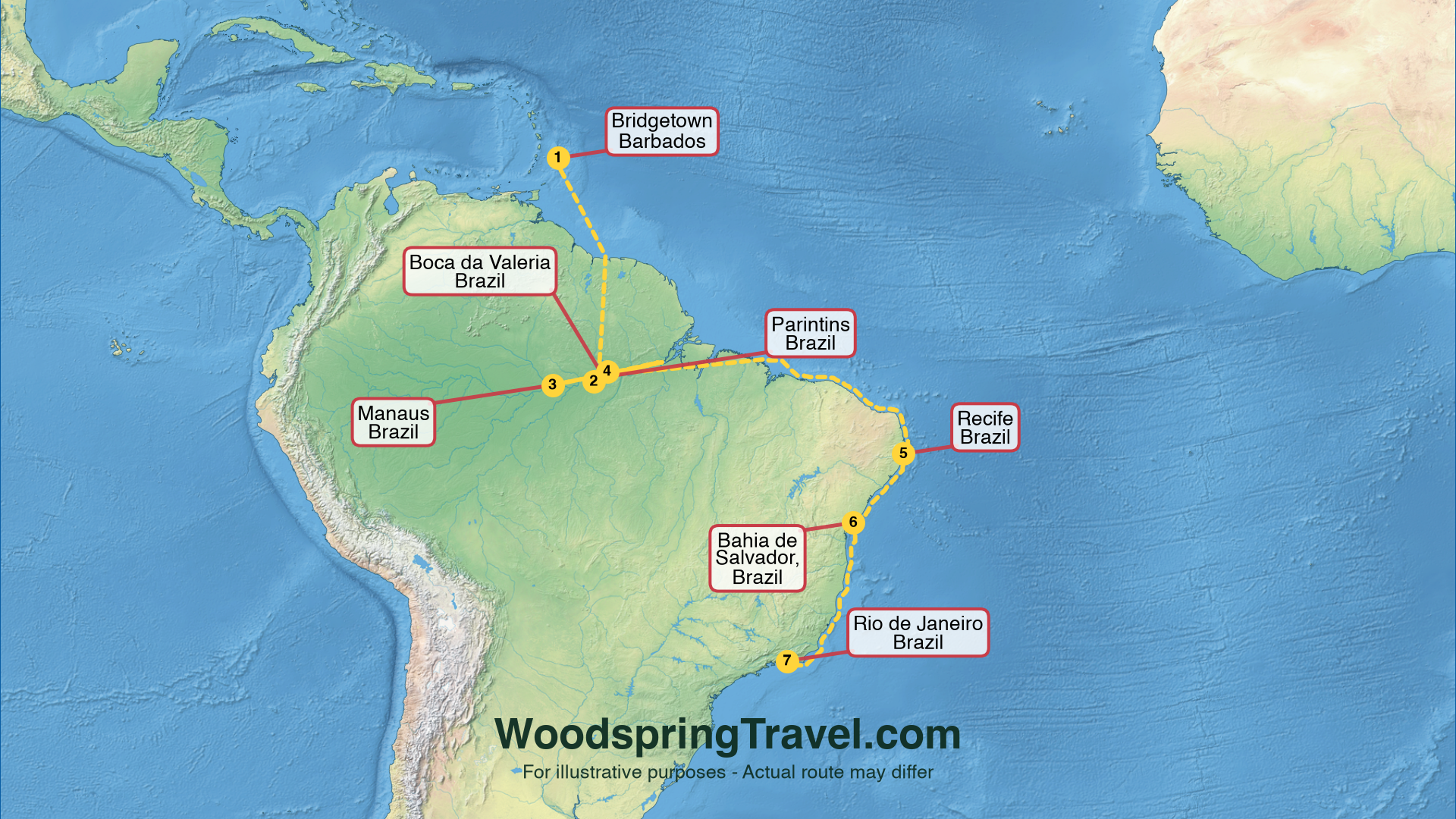 Route Illustration - Actual route may differ